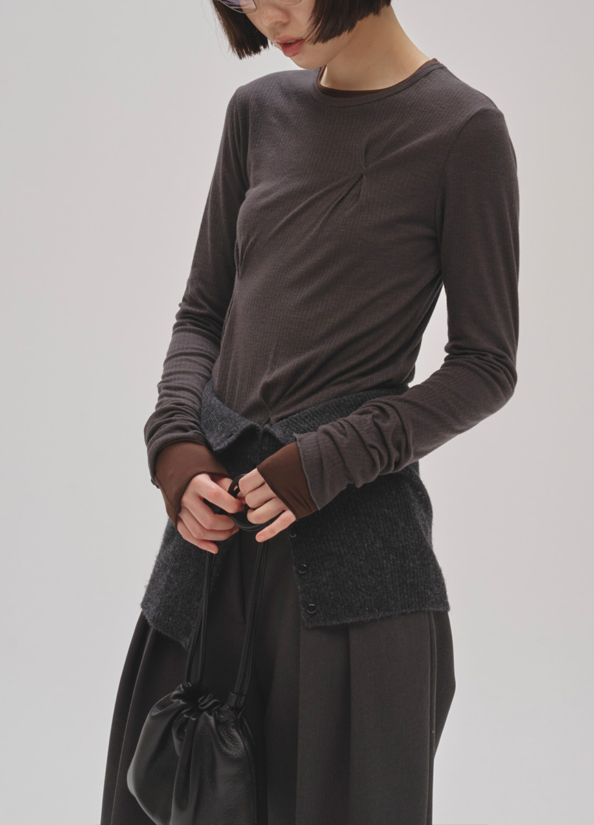 雙色層次造型上衣